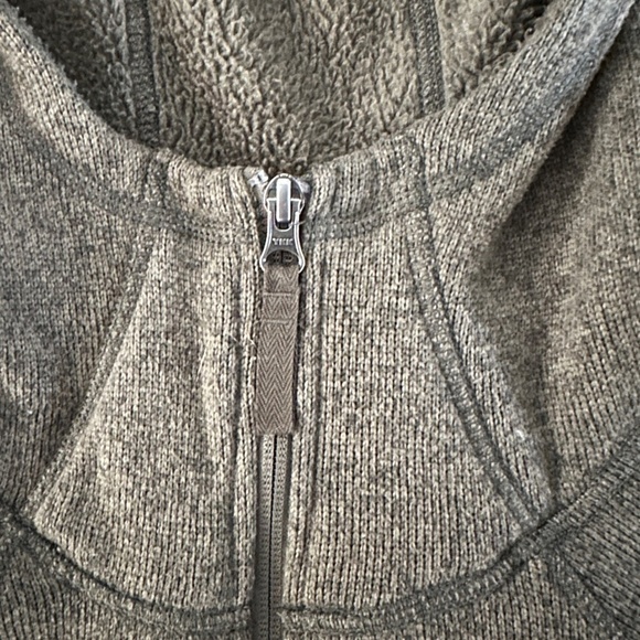 North Face Crescent Pullover Top Fleece Zip Jacket Hoody - Color: Taupe Green - Picture 6 of 9